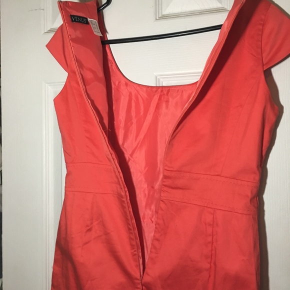 Coral Cap Sleeve Midi Dress - Picture 5 of 5